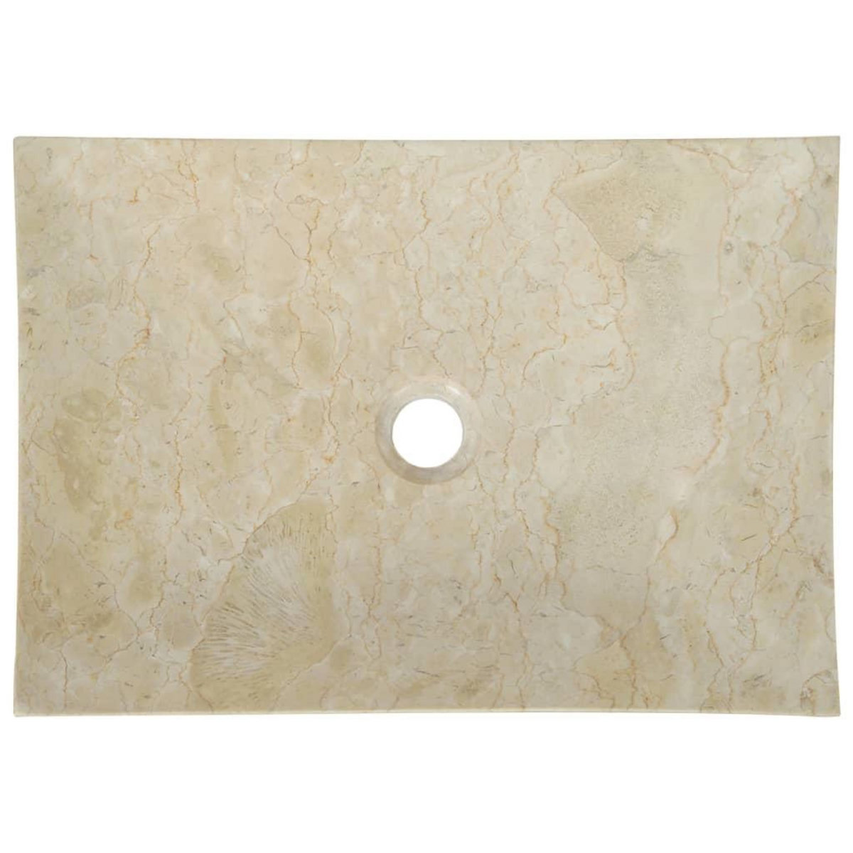 VIDAXL Evier 50 x 35 x 12 cm Marbre Creme