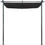 Voir la diapositive 4 : Habitat et Jardin Pergola adossée avec toit rétractable - 3 x 3 m - Gris anthracite