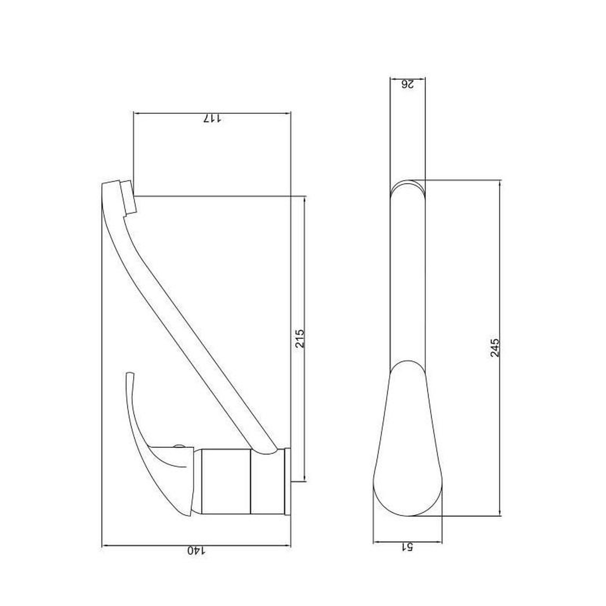 Voir la diapositive 2 : ROUSSEAU ROUSSEAU Robinet mitigeur de cuisine Belfort - Sans douchette - Chrome