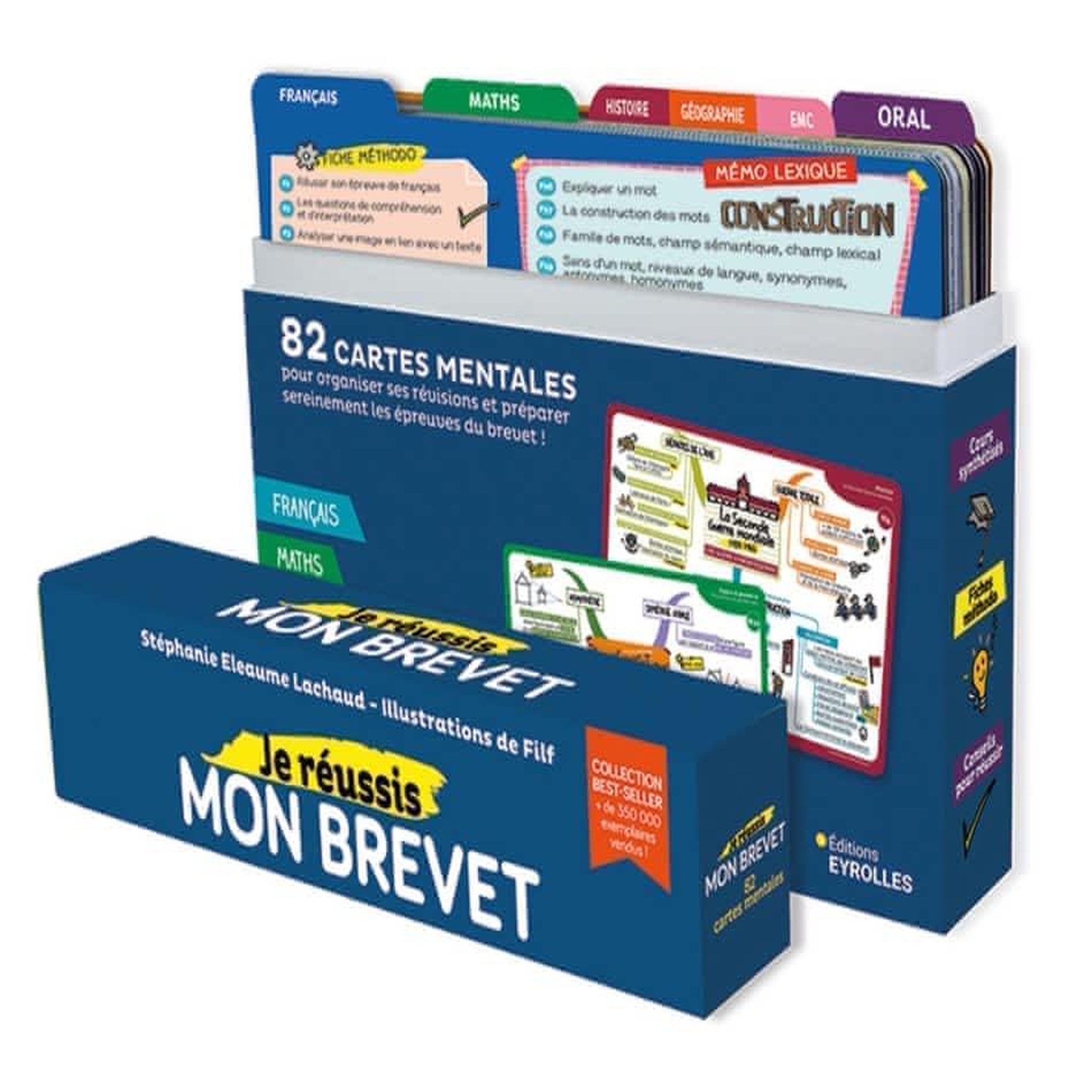 JE REUSSIS MON BREVET. 82 CARTES MENTALES POUR ORGANISER SES REVISIONS ET PREPARER SEREINEMENT LES EPREUVES DU BREVET !, Eleaume Lachaud Stéphanie