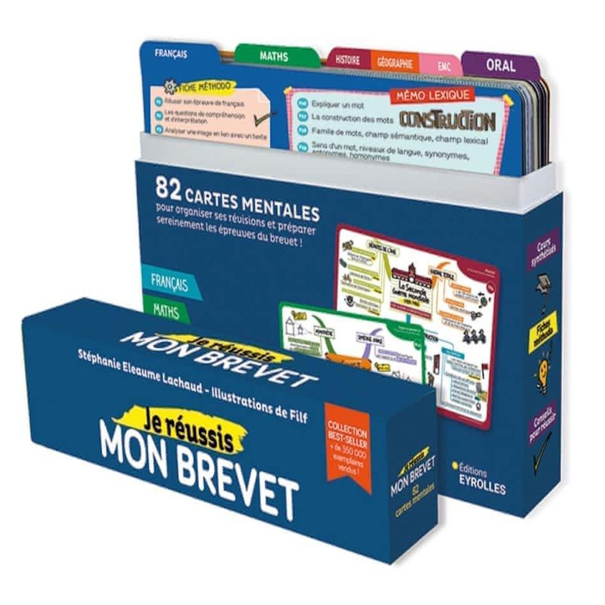JE REUSSIS MON BREVET. 82 CARTES MENTALES POUR ORGANISER SES REVISIONS ET PREPARER SEREINEMENT LES EPREUVES DU BREVET !, Eleaume Lachaud Stéphanie