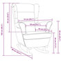 Voir la diapositive 6 : VIDAXL Fauteuil a bascule et pieds en bois d'hevea Vert fonce Velours