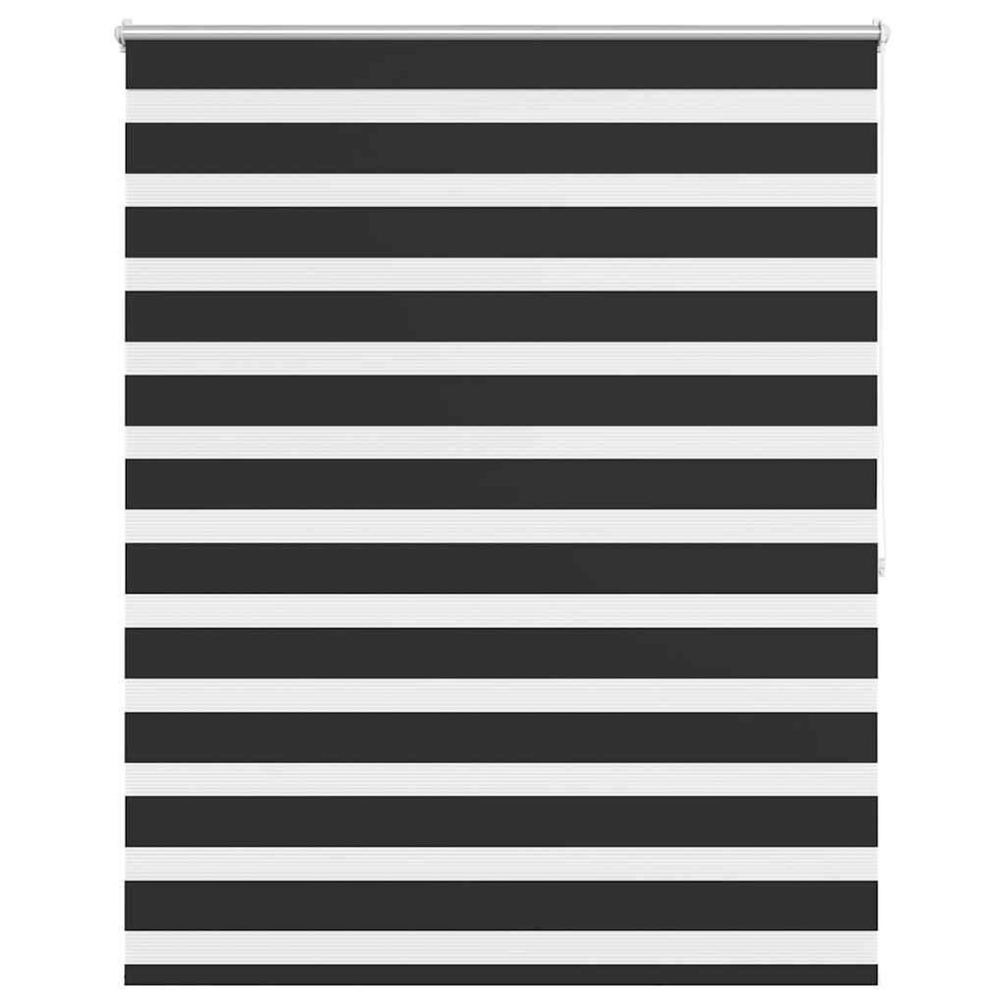 Voir la diapositive 2 : VIDAXL Store venitien zebre 120,9 x 175 cm, largeur du tissu 116,7 cm, noir