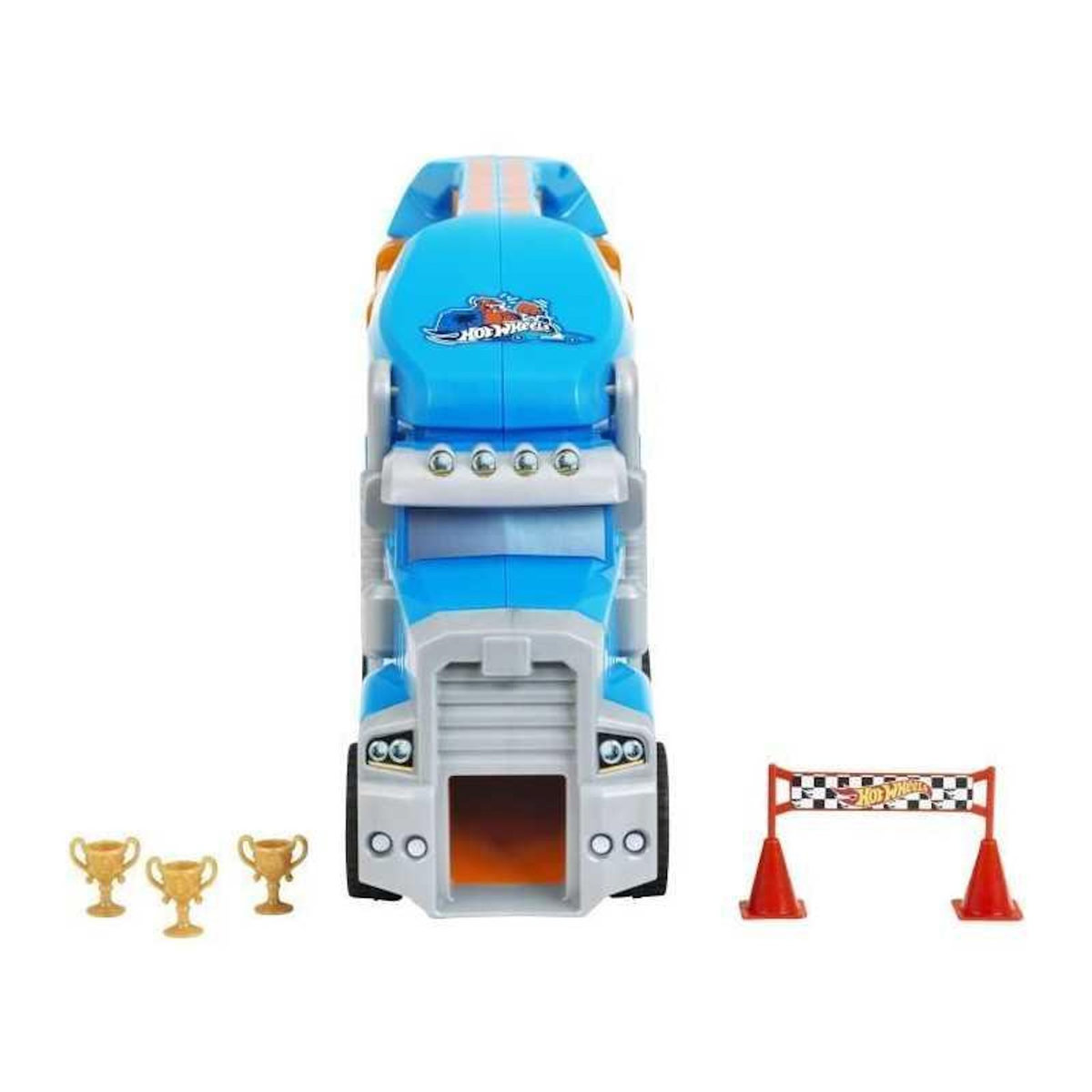 Klein Grand camion de transport de véhicules miniatures - KLEIN - 2474 - Hot Wheels avec accessoires - Des 3 ans