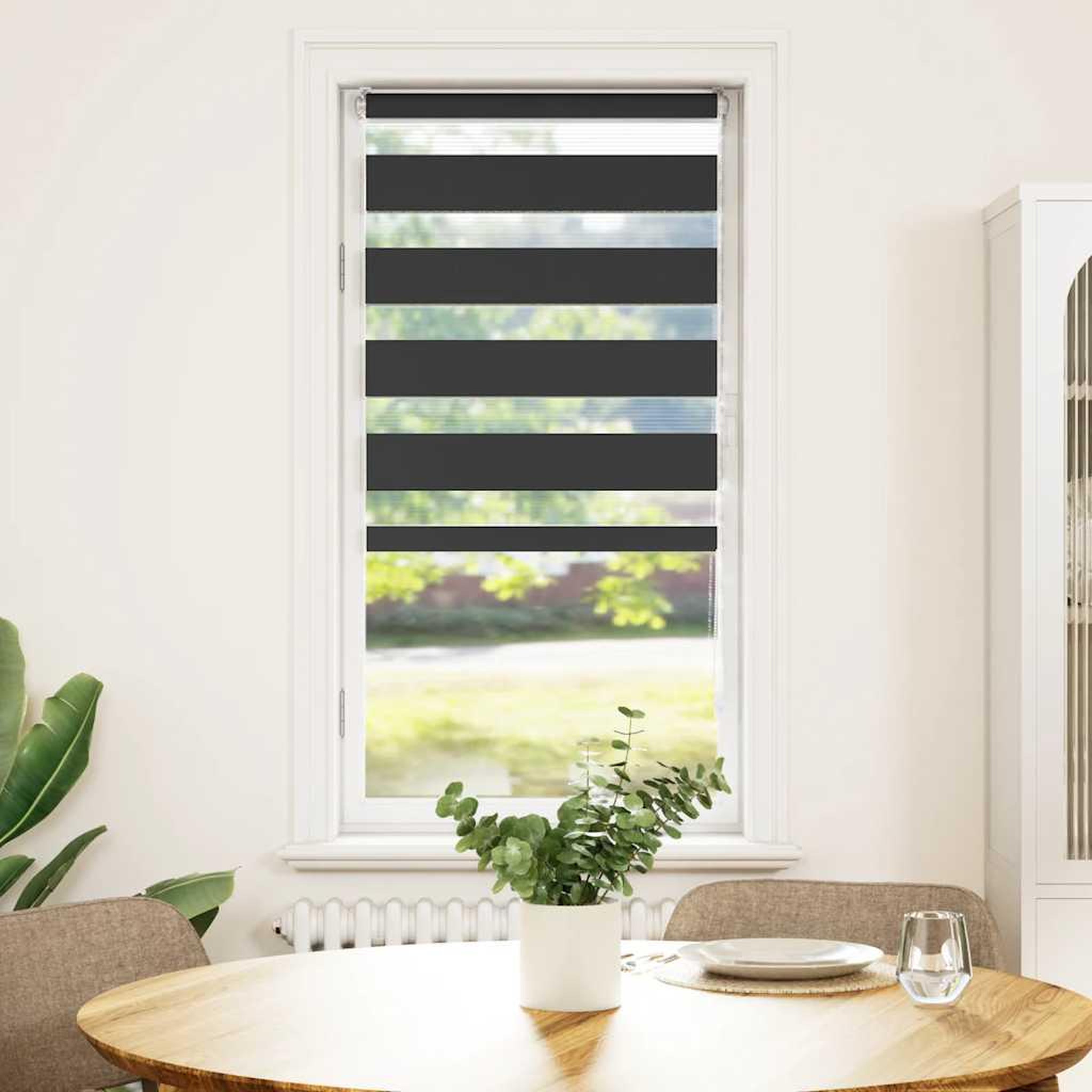 Voir la diapositive 2 : VIDAXL Store zebre noir 60x100 cm largeur du tissu 55,9 cm polyester