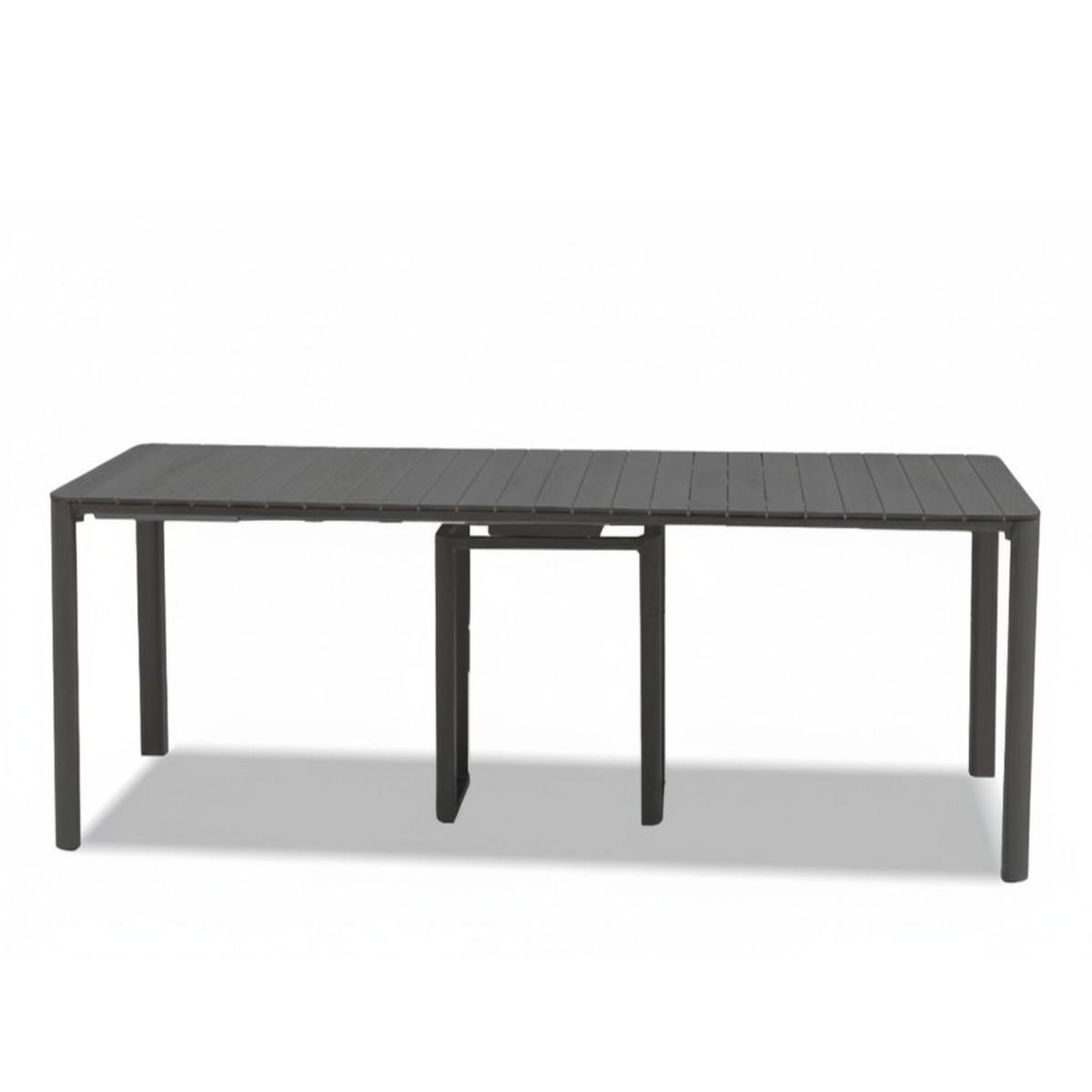 Jardiline Table de jardin rectangulaire extensible Roko, 3,7 m, 6 rallonges, anthracite - Jardiline