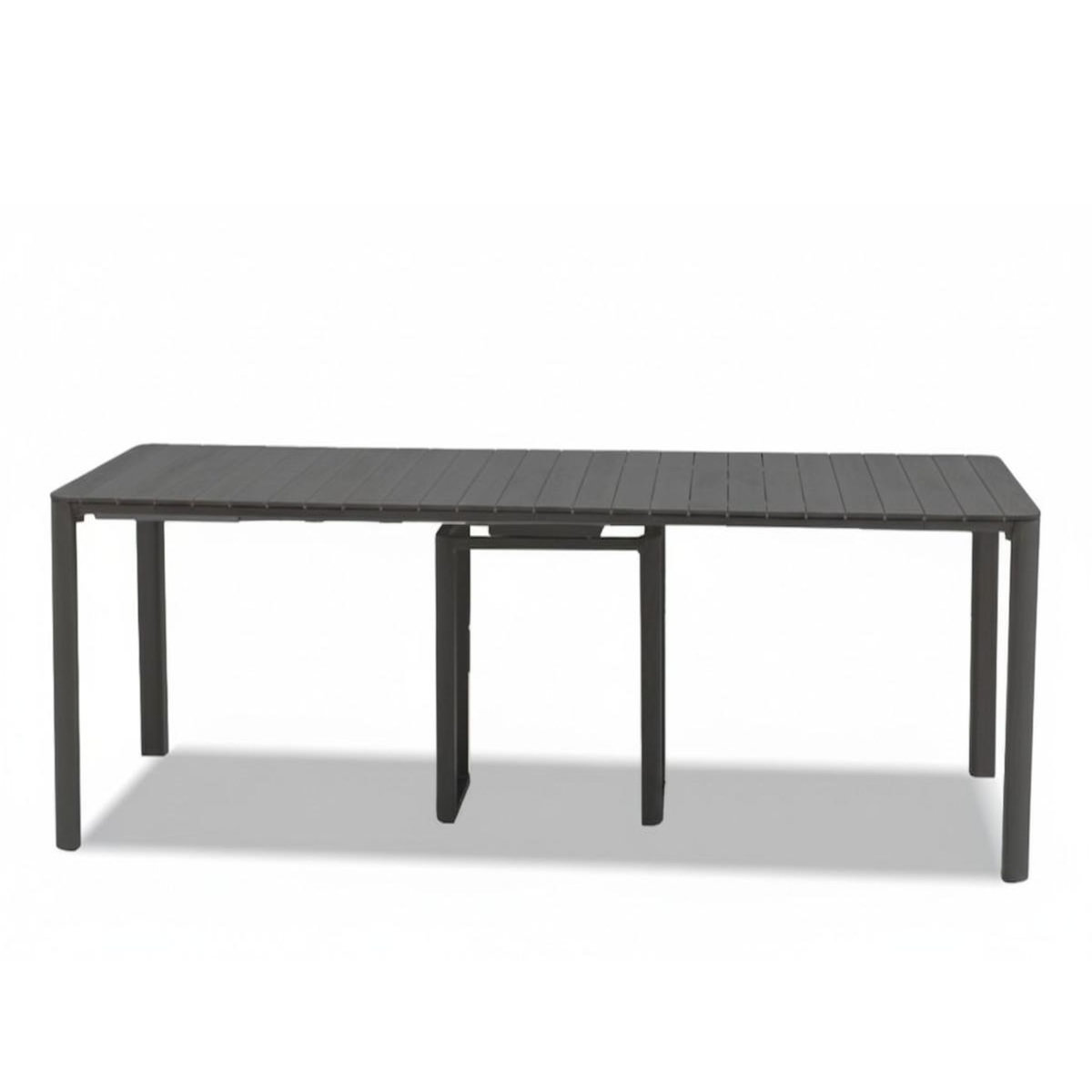 Jardiline Table de jardin rectangulaire extensible Roko, 3,7 m, 6 rallonges, anthracite - Jardiline