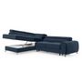 Voir la diapositive 5 : BEST MOBILIER Talisay - canapé d'angle gauche - 5 places - convertible avec coffre - en velours