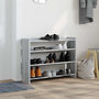 Voir la diapositive 3 : VIDAXL Etagere a chaussures sonoma gris 80x25x62 cm bois d'ingenierie
