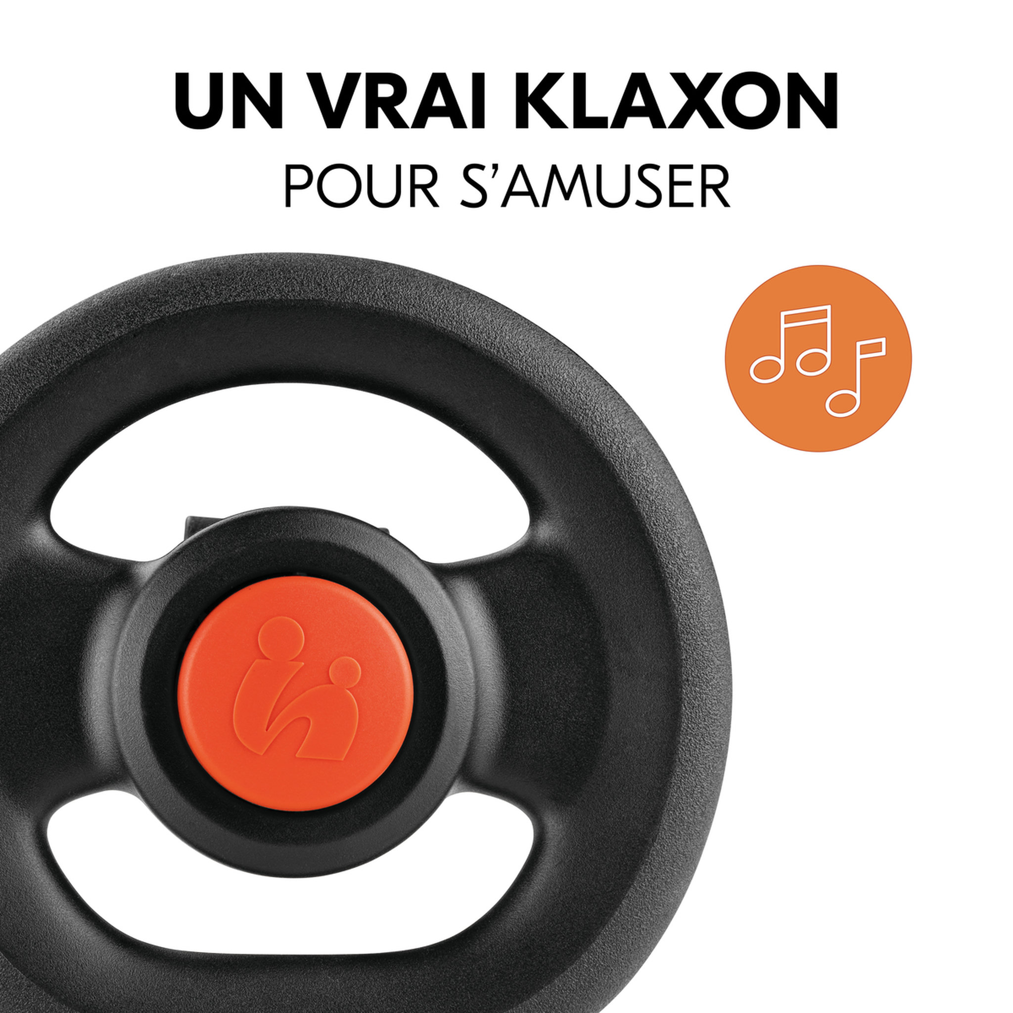 Voir la diapositive 3 : HAUCK Volant de poussette Pushchair Steering Wheel Noir