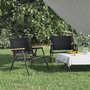 Voir la diapositive 1 : VIDAXL Chaises de camping lot de 2 Noir 54x43x59 cm Tissu Oxford