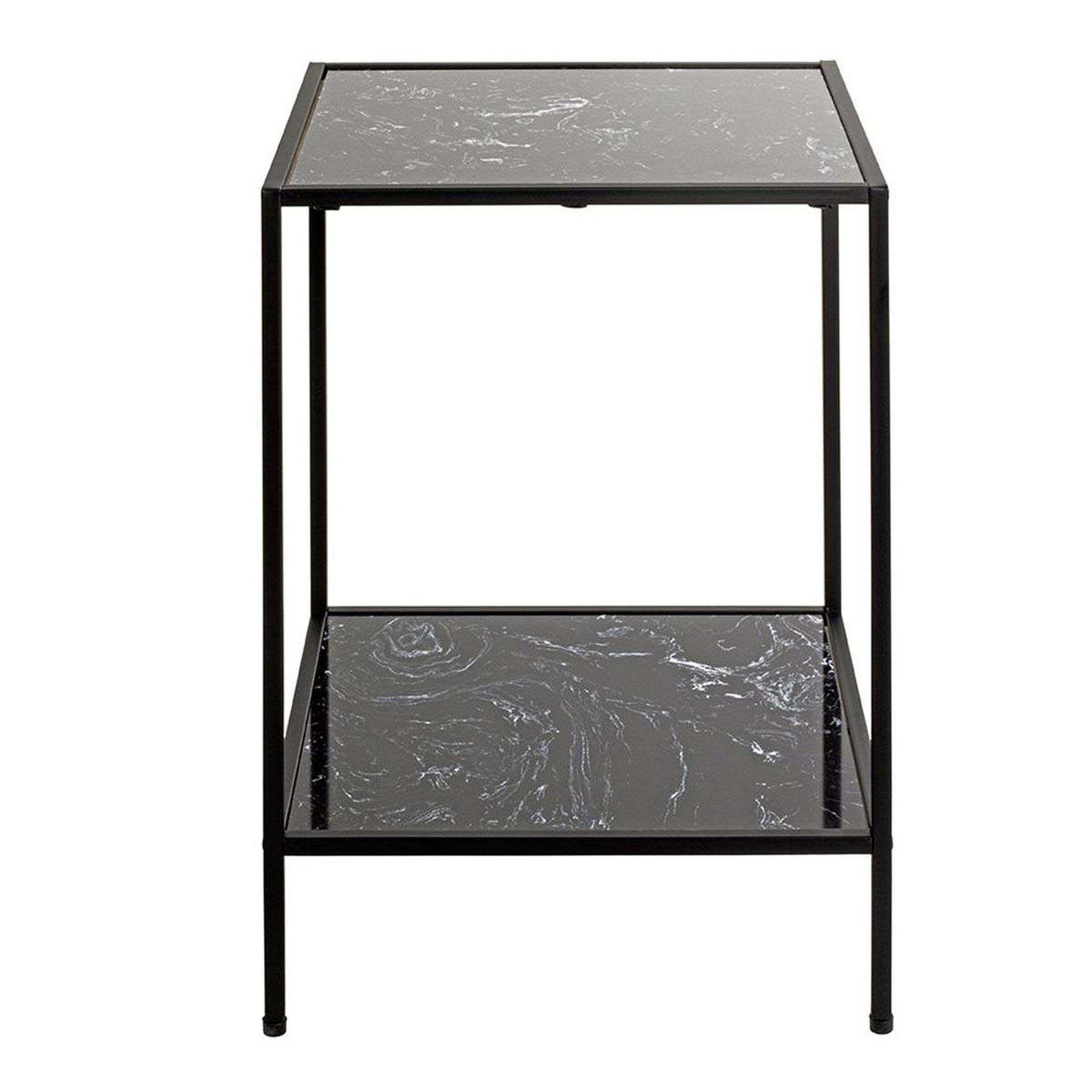 Voir la diapositive 2 : Paris Prix Table d'appoint effet marbre  julia  60cm noir