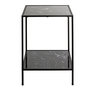 Voir la diapositive 2 : Paris Prix Table d'Appoint Effet Marbre  Julia  60cm Noir