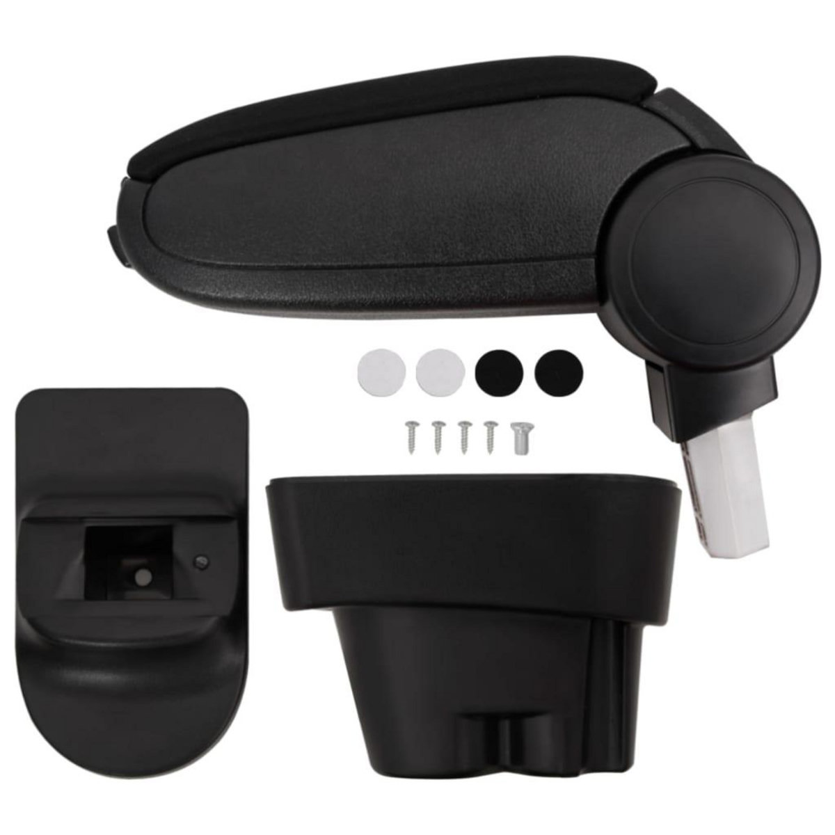 VIDAXL Accoudoir de voiture noir 12x36x(33,5-48) cm ABS