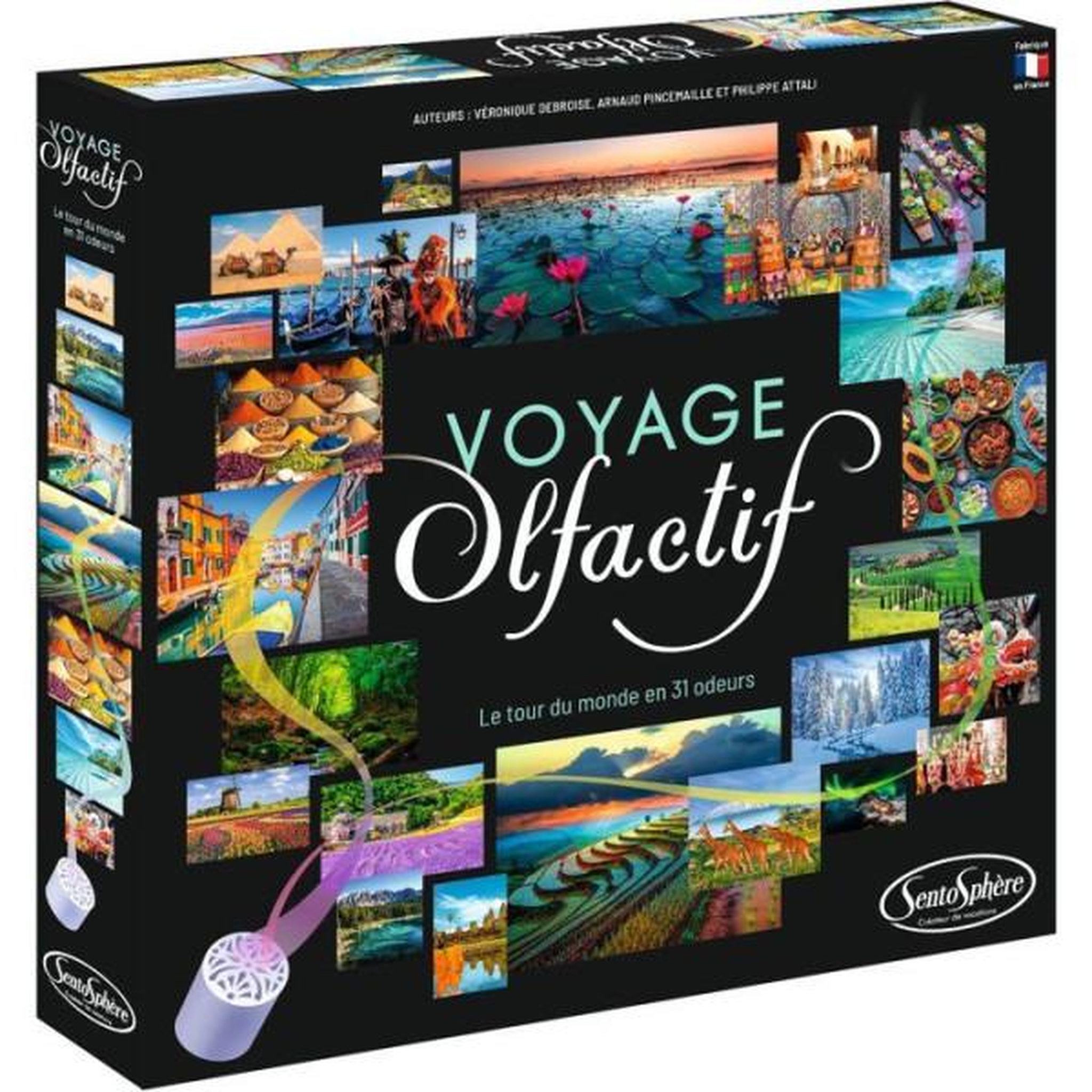 Sentosphere Jeu de société - SENTOSPHERE - Voyage Olfactif - Faire le tour du monde en 31 odeurs - Des 8 ans
