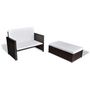 Voir la diapositive 2 : VIDAXL Canape de jardin Resine tressee Marron