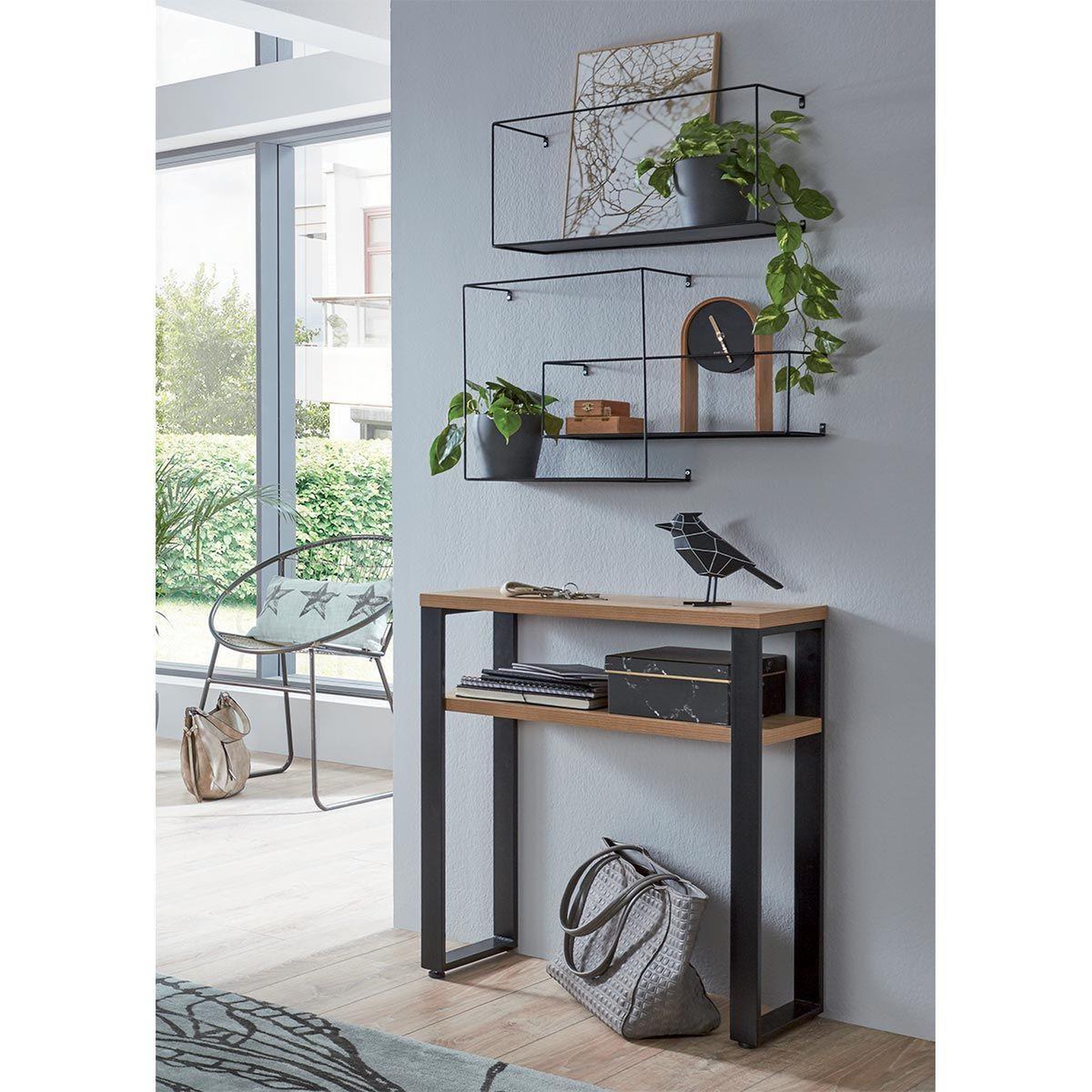 Voir la diapositive 5 : Paris Prix Lot de 3 étagères murales déco  chiba  55cm noir