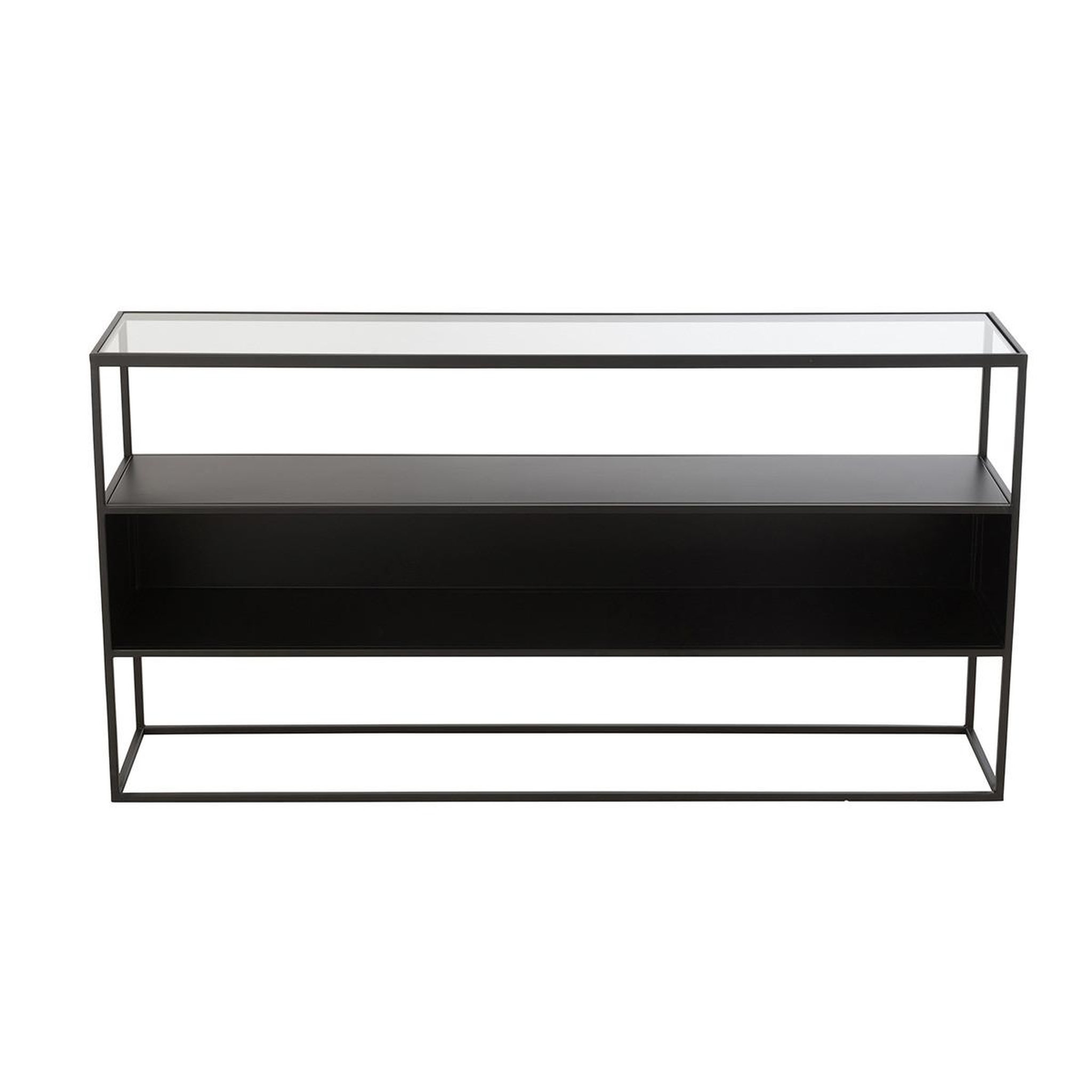 Voir la diapositive 4 : J-LINE Console en métal  maryanne  140cm noir