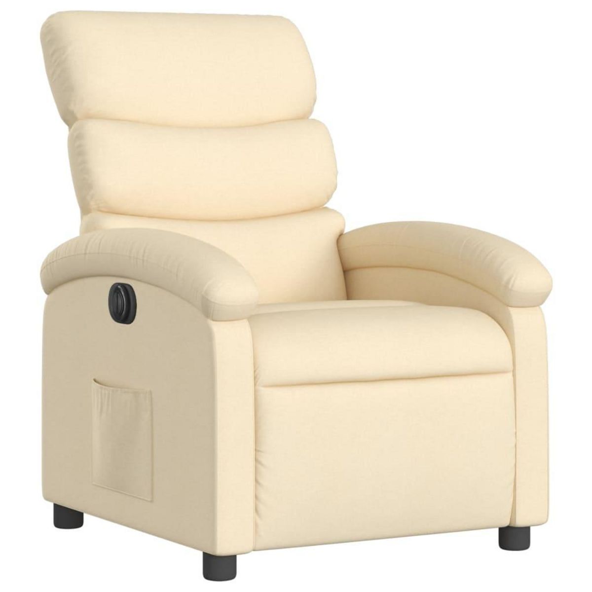 VIDAXL Fauteuil inclinable electrique Creme Tissu