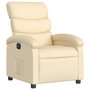 Voir la diapositive 4 : VIDAXL Fauteuil inclinable electrique Creme Tissu
