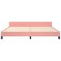 Voir la diapositive 5 : VIDAXL Cadre de lit et tete de lit sans matelas rose 200x200cm velours