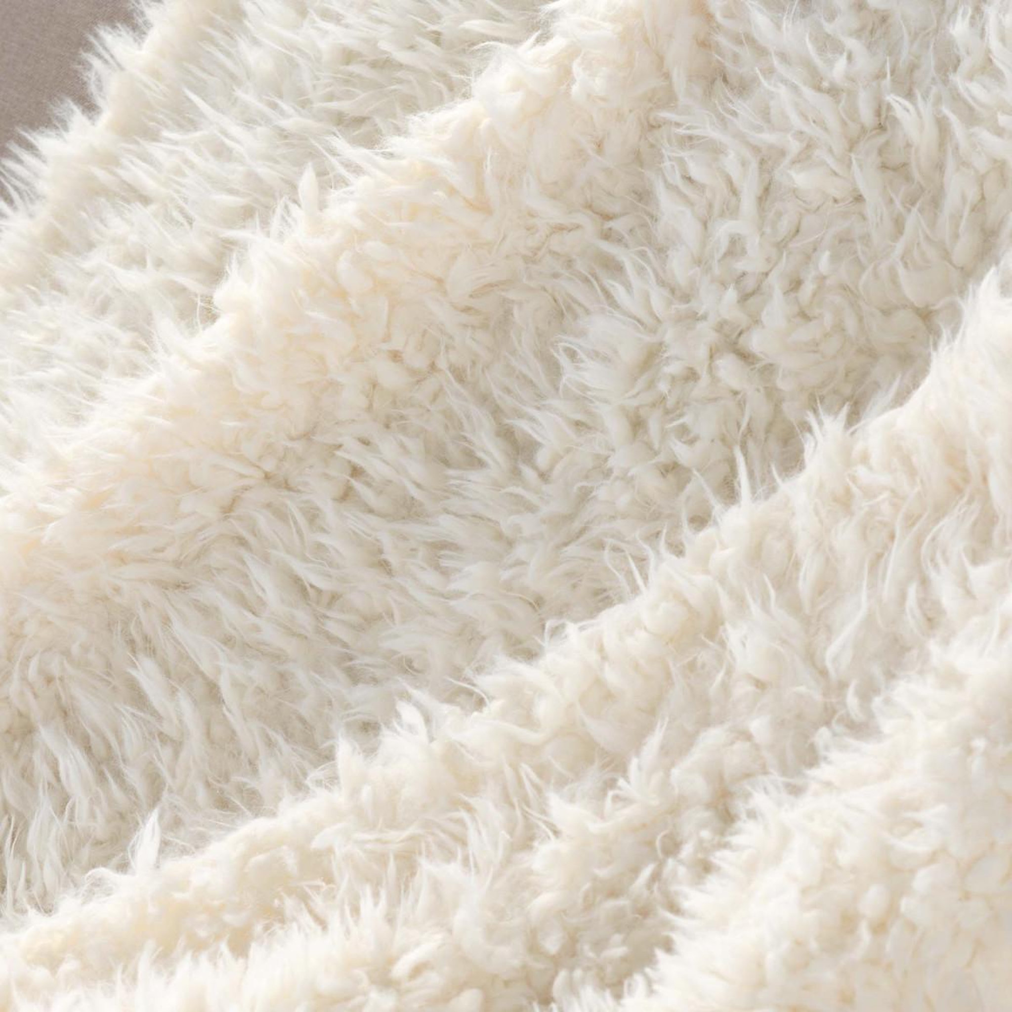 Voir la diapositive 2 : Douceur d'Intérieur Plaid xxl imitation fourrure polaire  mouton  220x240cm naturel