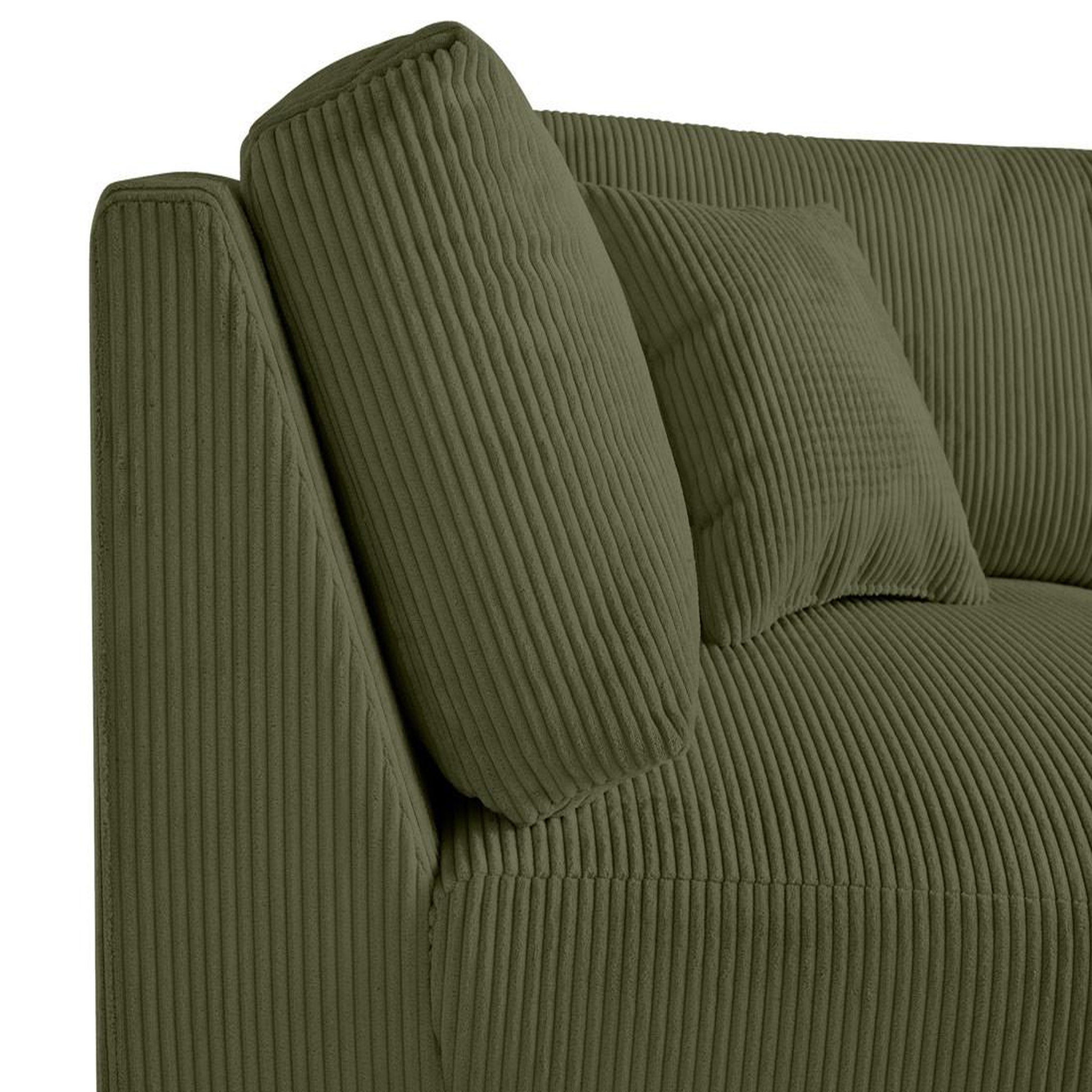 Voir la diapositive 5 : BEST MOBILIER Garance - module d'assise d'angle réversible - en velours côtelé