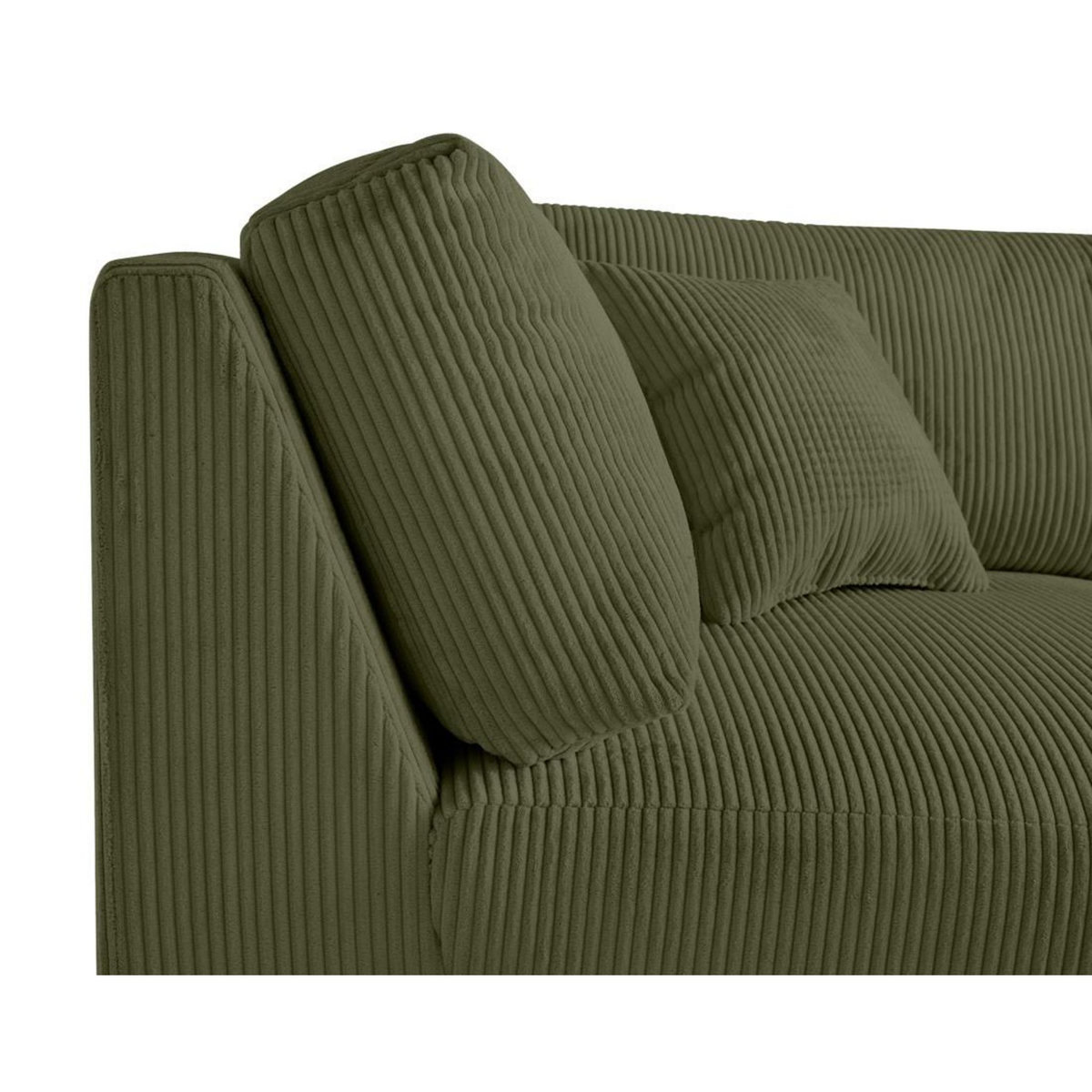 LISA DESIGN Garance - module d'assise d'angle réversible - en velours côtelé