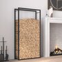 Voir la diapositive 1 : VIDAXL Portant de bois de chauffage Noir mat 80x28x154 cm Acier