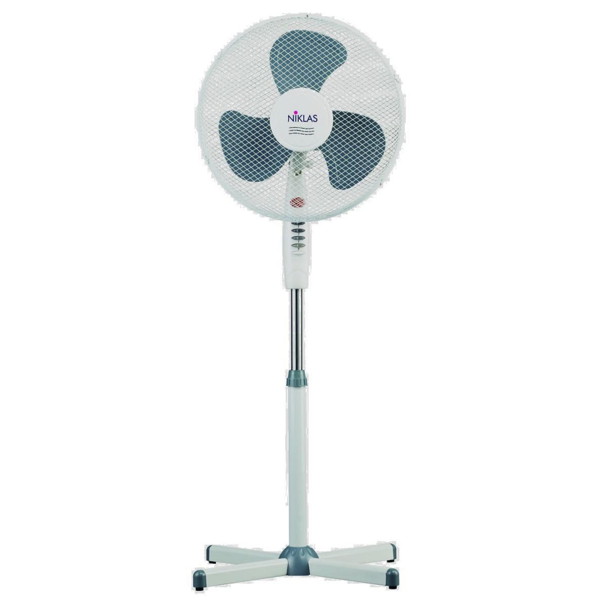 NIKLAS Ventilateur sur pied 45W Mat télescopique 1.30m 3 vitesses 40 cm NIKLAS