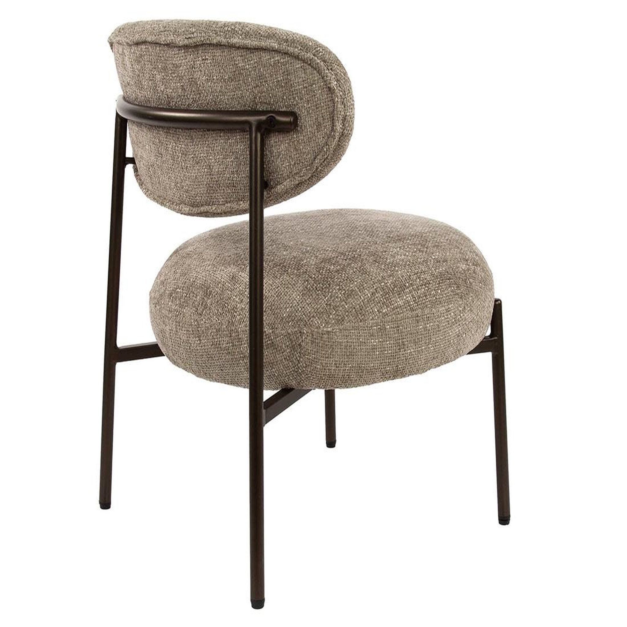 Voir la diapositive 6 : BEST MOBILIER Adelia - fauteuil - pieds en métal - en tissu texturé