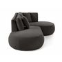 Voir la diapositive 3 : LISA DESIGN Santorini - canapé modulable d'angle droit + pouf - 4 places - en tissu texturé