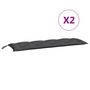 Voir la diapositive 5 : VIDAXL Coussins de banc de jardin lot de 2 anthracite tissu Oxford