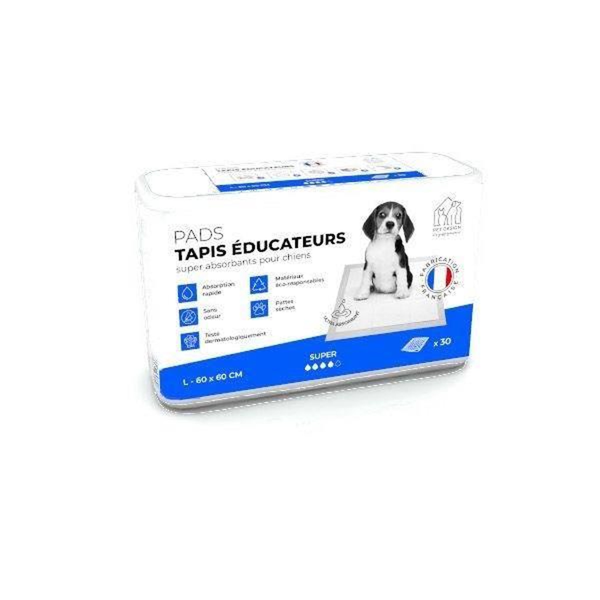 MARKET24 Pads tapis éducateur chien 60x60 - 30 tapis