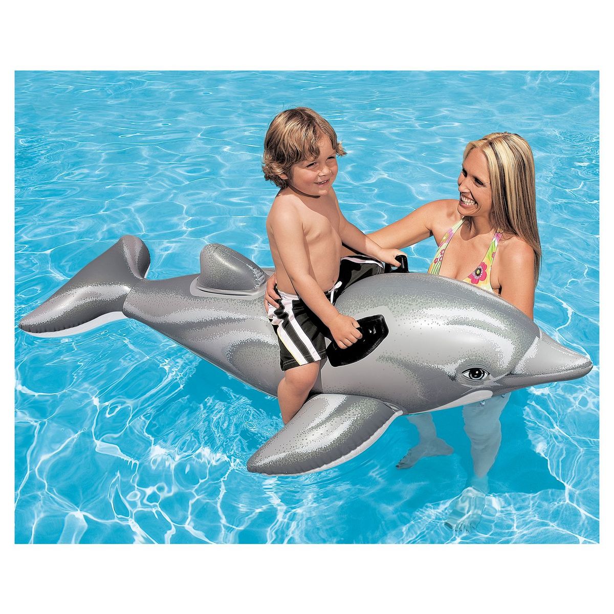 INTEX Dauphin gonflable chevauchable