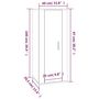 Voir la diapositive 6 : VIDAXL Meuble TV mural Chene fume 40x34,5x100 cm