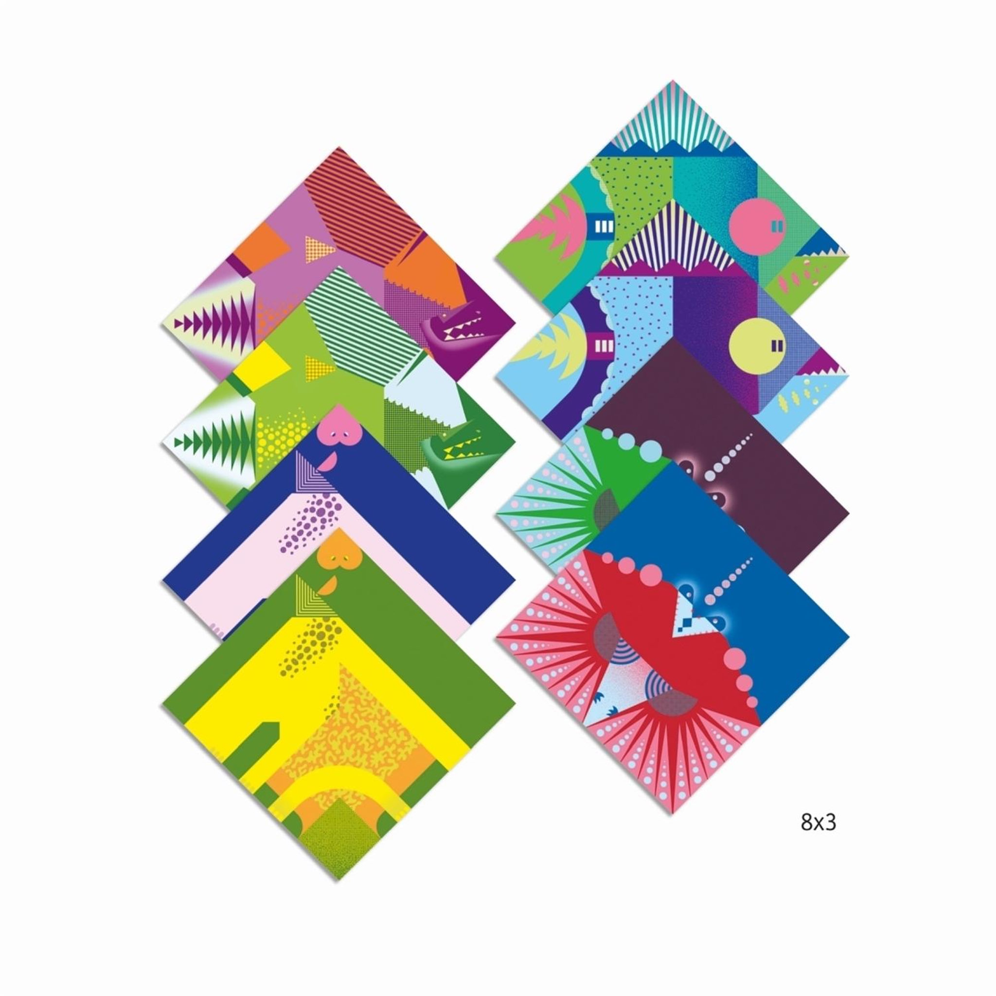 Voir la diapositive 2 : Djeco pochette Origami Dinosaures