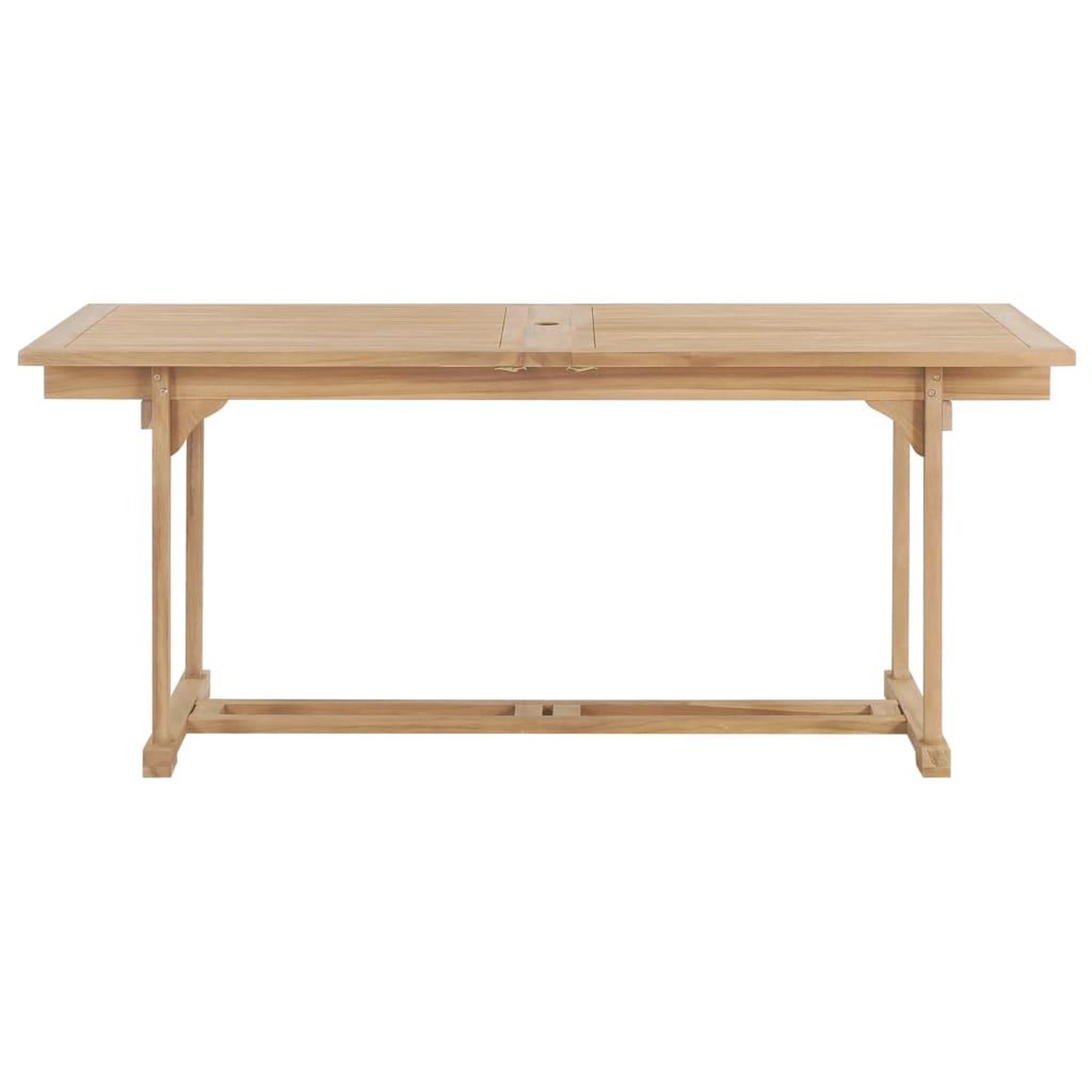 Voir la diapositive 4 : VIDAXL Table extensible de jardin 180-280x100x75 cm Teck solide