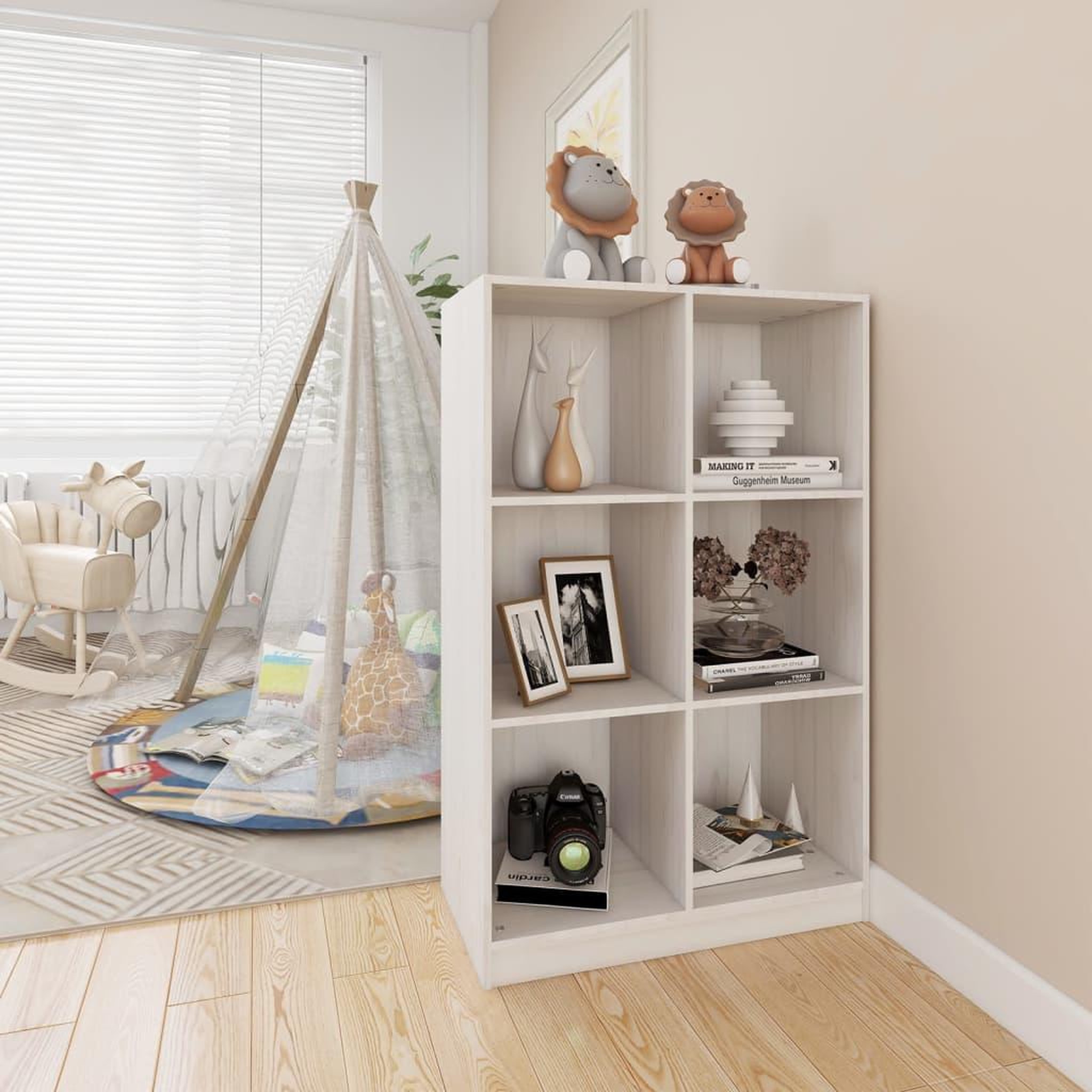Voir la diapositive 3 : VIDAXL Bibliotheque Blanc 70x33x110 cm Bois de pin massif