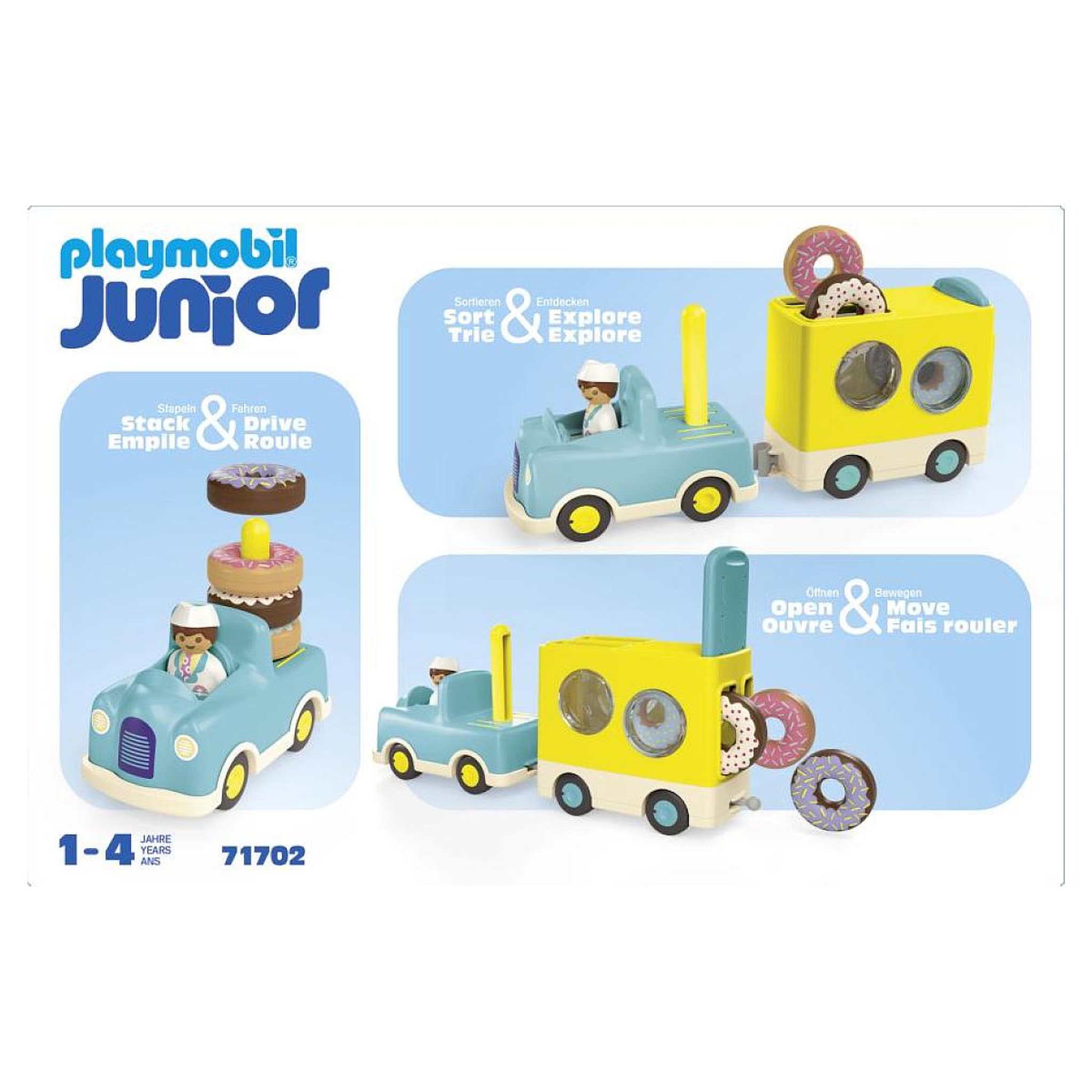 Voir la diapositive 2 : PLAYMOBIL 71702 - Camion de donuts junior