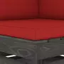 VIDAXL Canape d'angle sectionnel avec coussins Bois impregne de gris