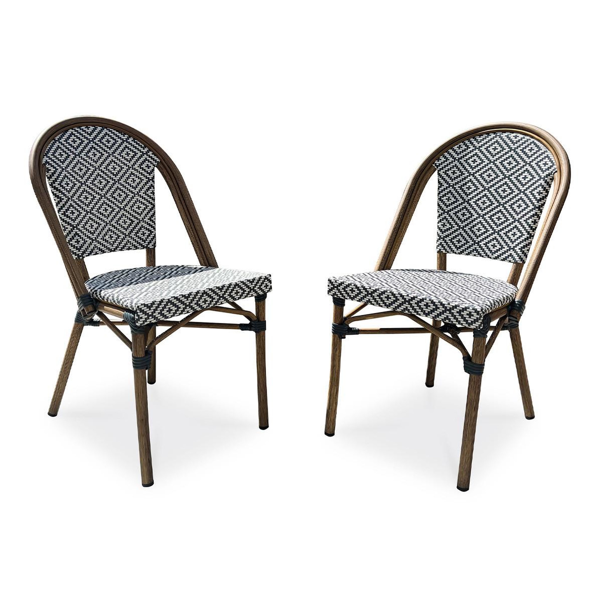 Paris Prix Lot de 2 chaises de jardin empilable  bistro  87cm bleu
