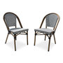 Voir la diapositive 1 : Paris Prix Lot de 2 Chaises de Jardin Empilable  Bistro  87cm Bleu