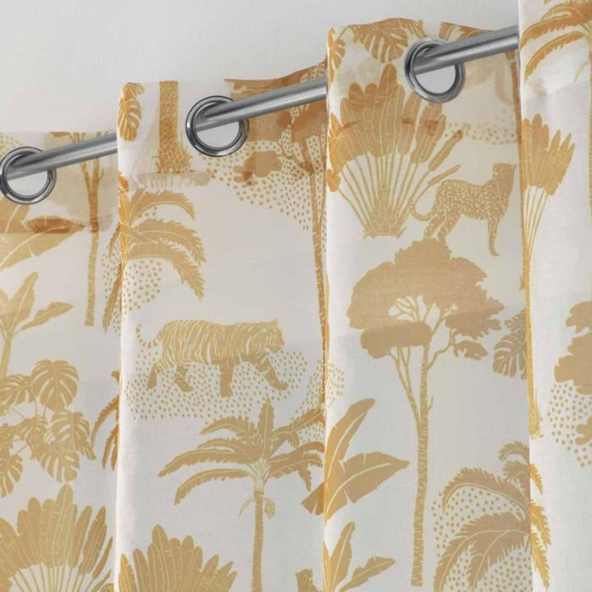 Paris Prix Rideau Voilage à Œillets  Manapany  140x240cm Jaune