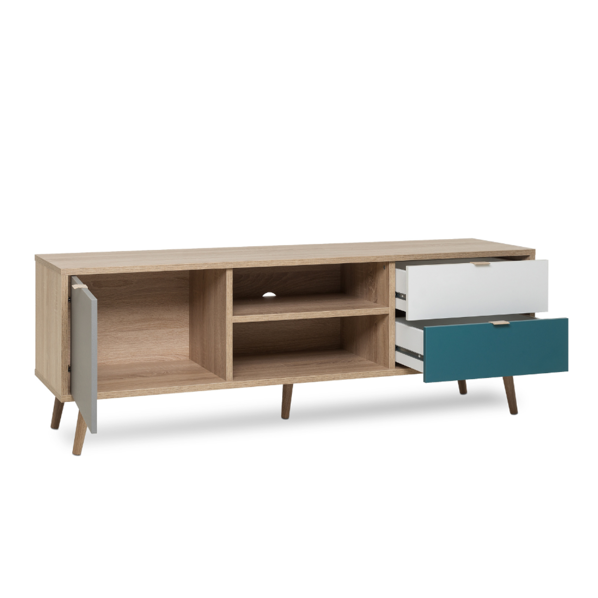 Voir la diapositive 5 : CONCEPT USINE Meuble tv scandinave 150cm perast