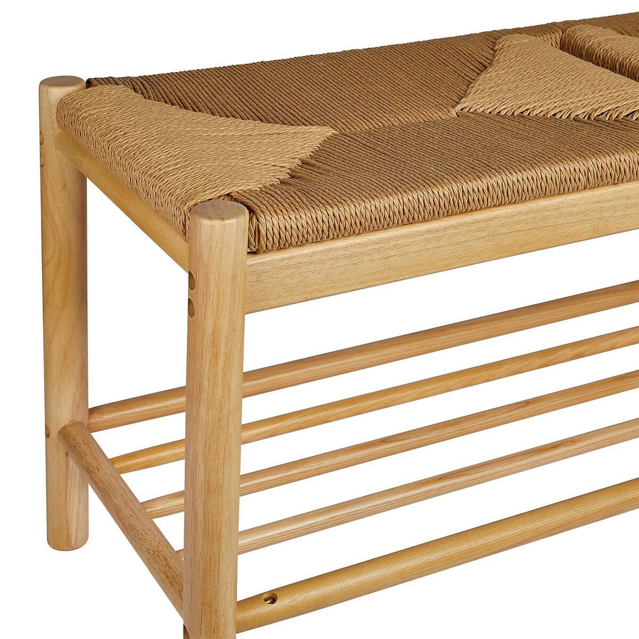 Voir la diapositive 3 : ATMOSPHERA Banc en bois massif  maesi  95cm naturel