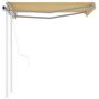 Voir la diapositive 4 : VIDAXL Auvent retractable automatique et poteaux 3,5x2,5 m Jaune blanc