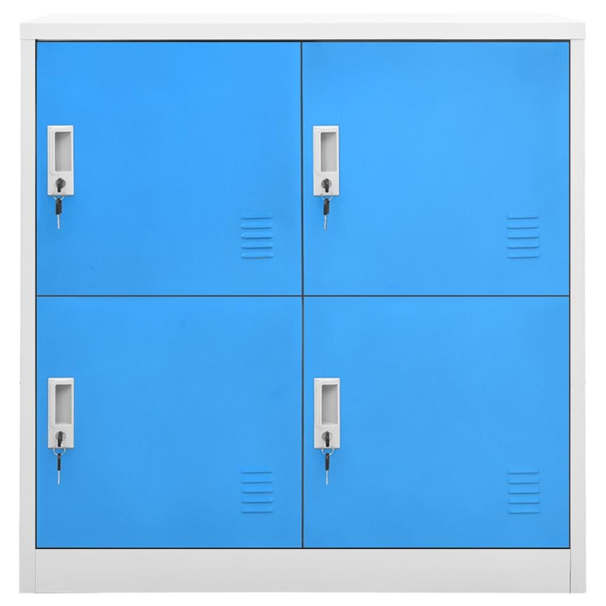 Voir la diapositive 3 : VIDAXL Armoires a casiers 5 pcs Gris clair et bleu 90x45x92,5 cm Acier