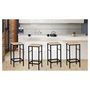 Voir la diapositive 6 : Lot de 4 tabourets de bar style industriel pieds métal HOUSTON