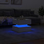 Voir la diapositive 5 : VIDAXL Table basse avec lumieres LED blanc 50x50x40 cm